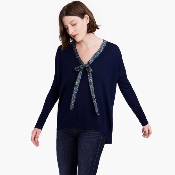 J.Crew x Abigail Borg Sweater (Navy) - Picture 2 of 3